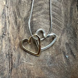 Vintage Double Hearts Necklace